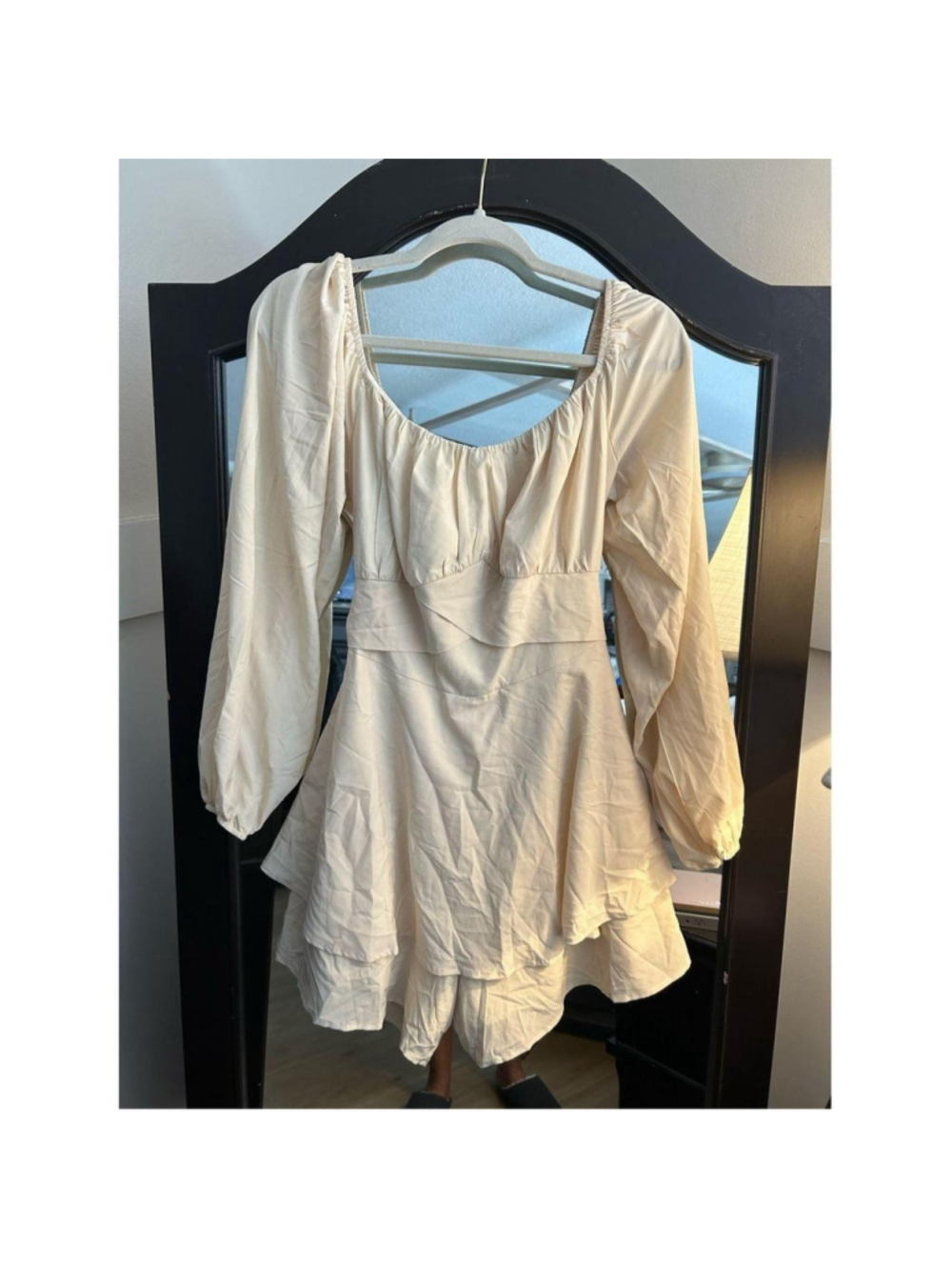 NEW Lantern Ruffle Layer Tie Mini Short Romper L
